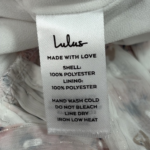 SOLD IN STORE NEW Lulu’s White Floral Print Ruched Mini Dress Size Small - Picture 7 of 11